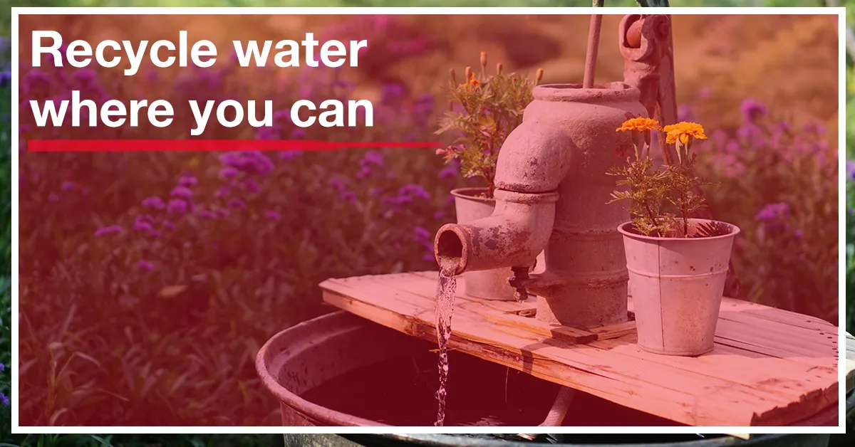 Recycle water where you can