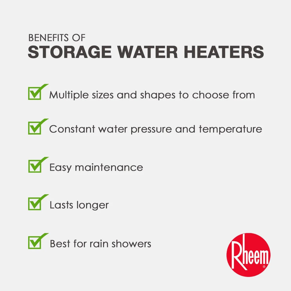 storage water heaters